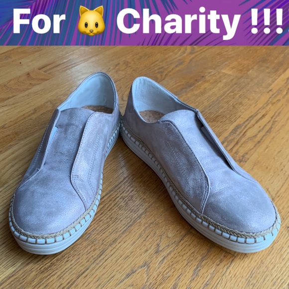 J/SLIDES pink metallic Alara platform slip on flat sneaker 10 - Picture 2 of 10